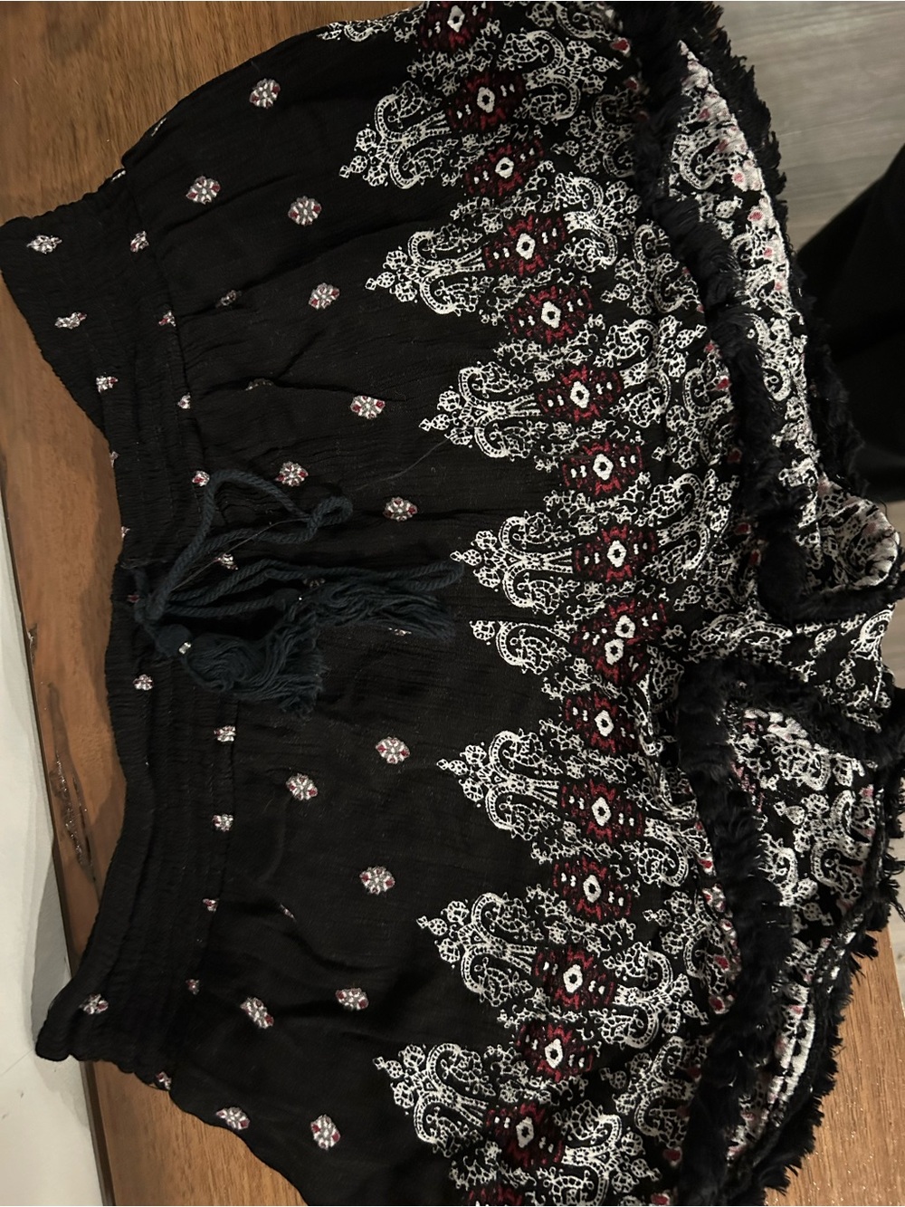 No Boundaries Black Boho Print Women's Shorts